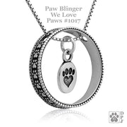 Paw Print Bling with We Love Paws Necklace