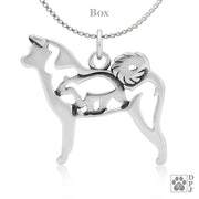 Akita Necklace Jewelry in Sterling Silver