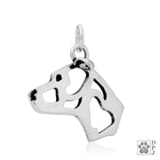 American Staffordshire Terrier Necklace Jewelry in Sterling Silver