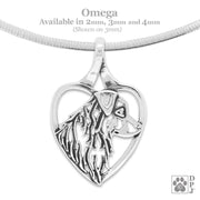 Australian Shepherd Heart Necklace