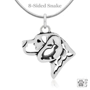 Beagle Pendant Necklace in Sterling Silver