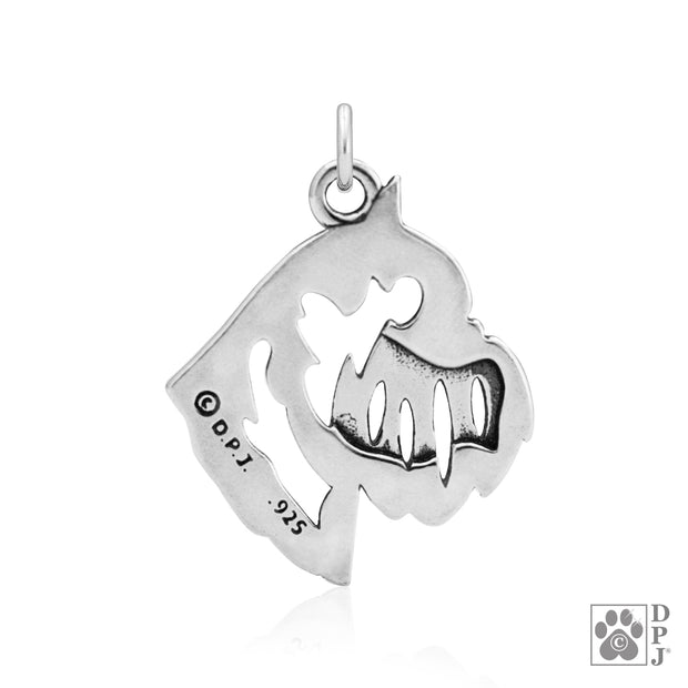 Brussels Griffon Pendant Necklace in Sterling Silver