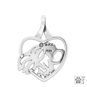 Cavalier King Charles Spaniel Heart Necklace
