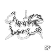 Gaiting Chihuahua Necklace in Sterling Silver