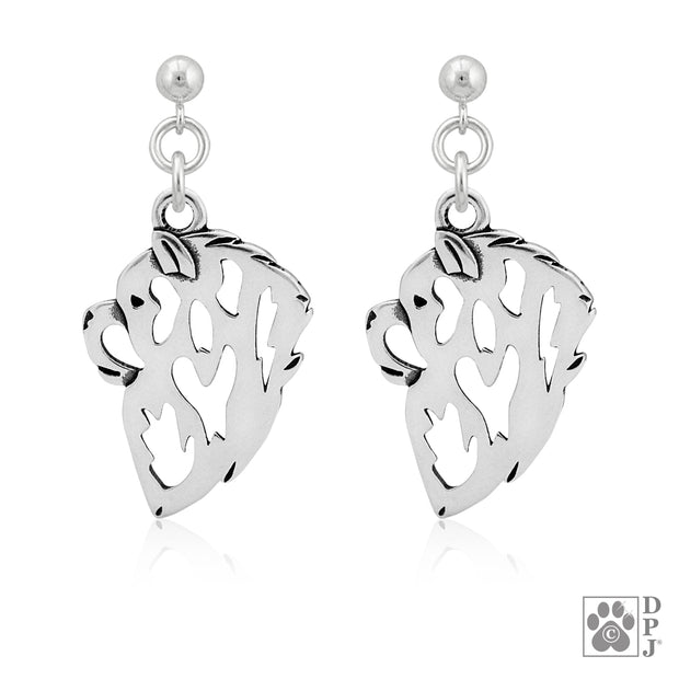 Sterling Silver Chow Chow Earrings