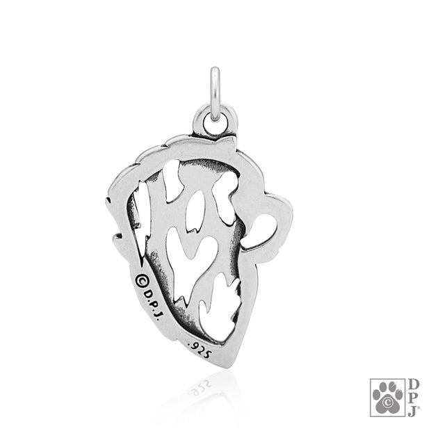 Chow Chow Pendant Necklace in Sterling Silver