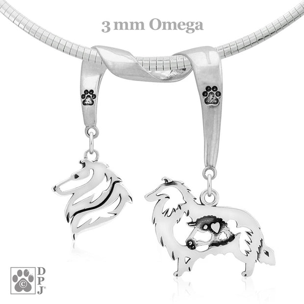 Sterling Silver Collie Necklace & Gifts, Rough Coat