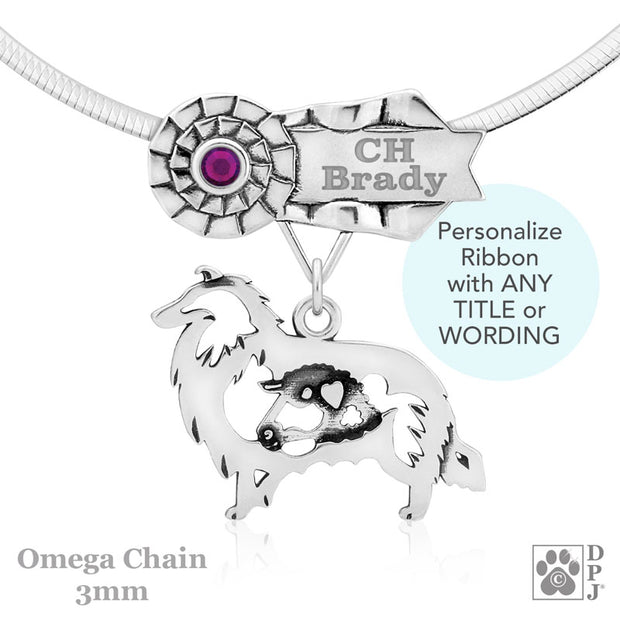 Best In Show Collie Necklace Pendant, Grand Champion Dog Gifts