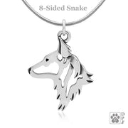 Dutch Shepherd Pendant Necklace in Sterling Silver