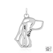 English Springer Spaniel Pendant Necklace in Sterling Silver