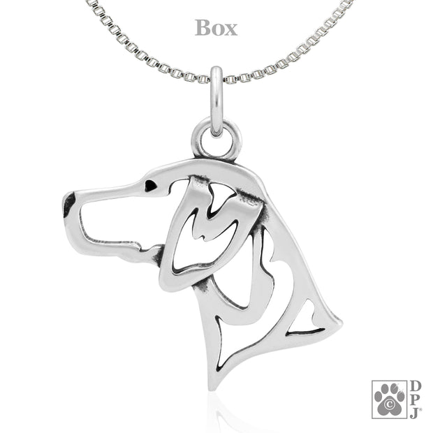 German Shorthaired Pointer Pendant Necklace in Sterling Silver