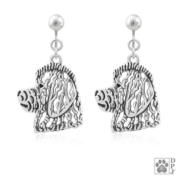 Sterling Silver Goldendoodle Earrings