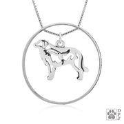 Great Pyrenees Necklace w/Paw Print Enhancer, Body