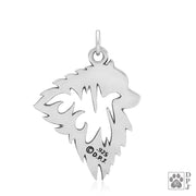 Keeshond Pendant Necklace in Sterling Silver
