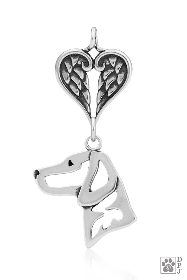 Vizsla Angel Necklace, Personalized Sterling Silver Sympathy Gifts
