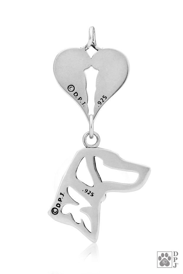 Vizsla Angel Necklace, Personalized Sterling Silver Sympathy Gifts