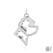 Sterling Silver West Highland White Terrier Pendant, Head