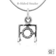 Agility Tire Necklace Pendant In Sterling Silver