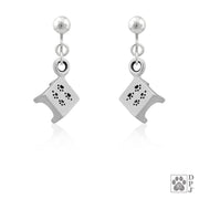 Pause table earrings on clip-ons in sterling silver, Top rated agility jewelry