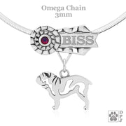 Best In Specialty Show Bulldog necklace in sterling silver, Bulldog Grand Champion gifts in sterling silver