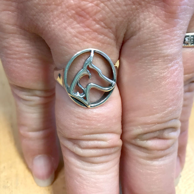 Sterling Silver Doberman Pinscher Ring