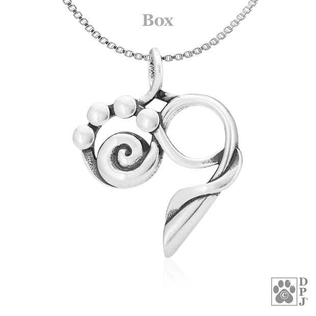 Infinity sign heart necklace pendant, Sterling silver gifts for dog moms