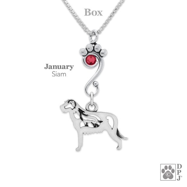 Crystal Irish Wolfhound w/Wolf Necklace, Body