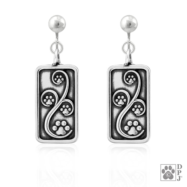 Paw Print Earrings, Journey Paws