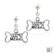 MACH earrings on clip-ons in sterling silver, MACH judge jewelry 