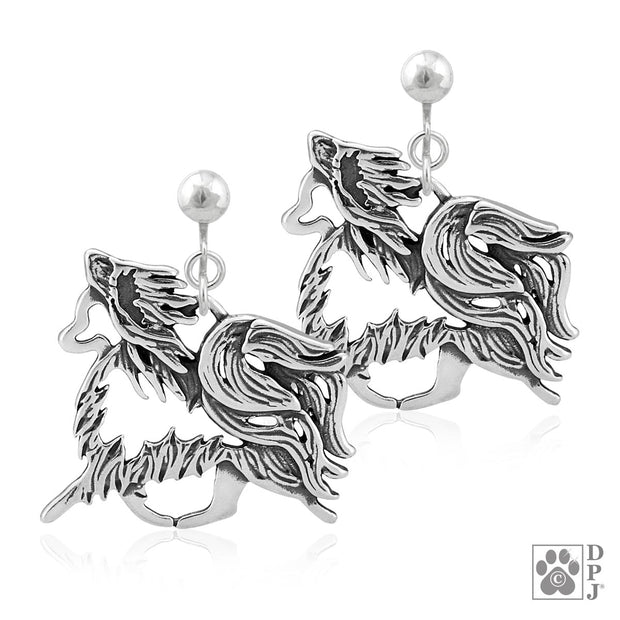 Sterling Silver Papillon Earrings, Gaiting