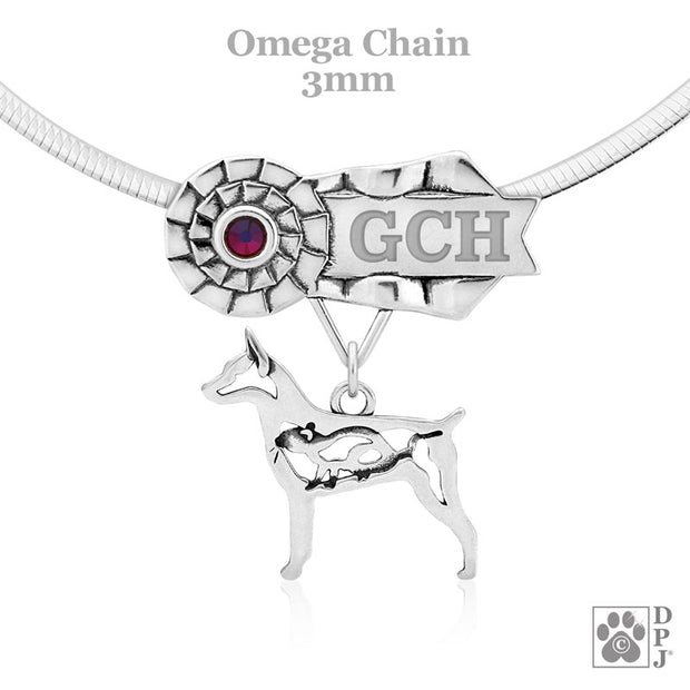 Best In Show Rat Terrier Necklace Pendant, Grand Champion Dog Gifts