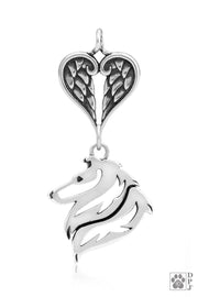 Collie Angel Necklace, Personalized Sympathy Gifts