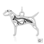 Border Terrier Necklace Jewelry in Sterling Silver