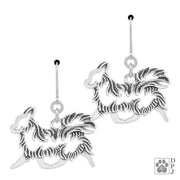 Longhaired Chihuahua earrings in sterling silver on leverbacks, Top rated Longhaired Chihuahua gifts