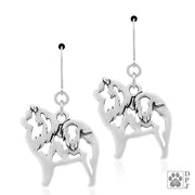 Chow Chow earrings in sterling silver on leverbacks, Top rated Chow Chow gifts
