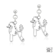 Poodle Earrings in Sterling Silver