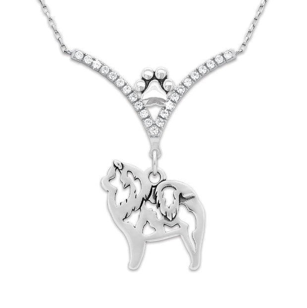 VIP Chow Chow CZ Necklace, Body