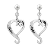 Dog Mom Earrings In Sterling Silver