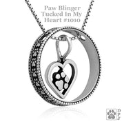 Paw Print Bling with Tucked In My Heart Necklace