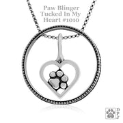 Paw Print Bling with Tucked In My Heart Necklace