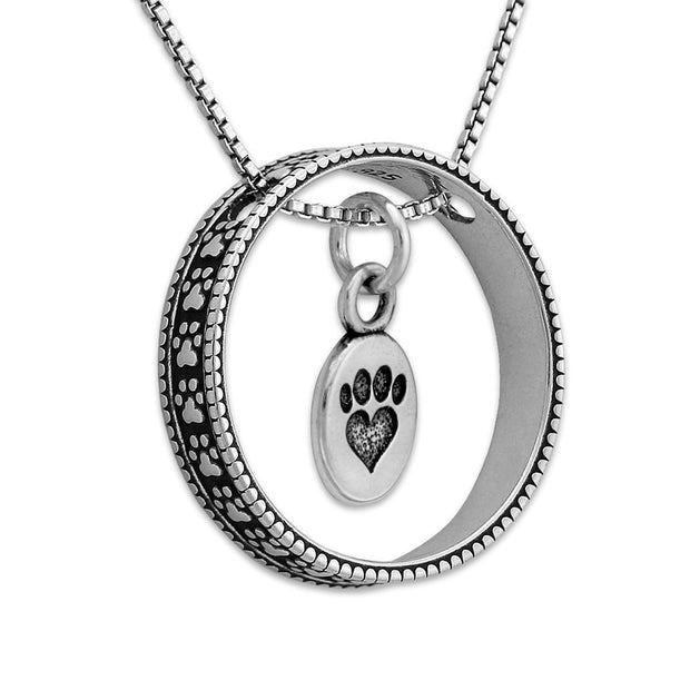 Paw Print Bling with We Love Paws Necklace