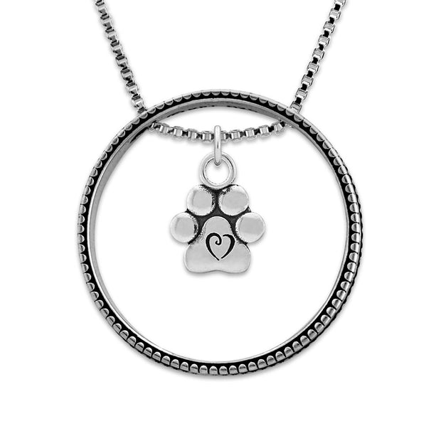 Paw Print Bling with Baby Paw Necklace