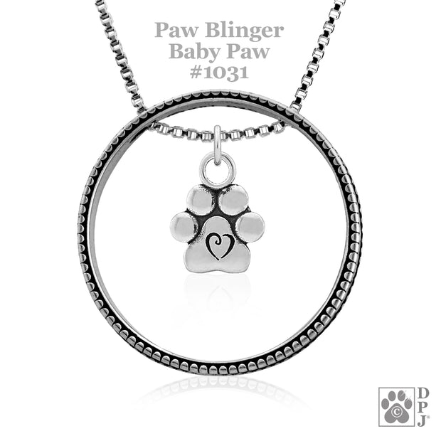 Paw Print Bling with Baby Paw Necklace