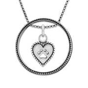 Paw Print Bling with Roped Into Your Love Necklace