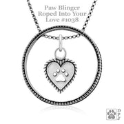 Paw Print Bling with Roped Into Your Love Necklace