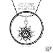 Paw Print Bling with You Light Up My Life Necklace