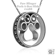 Paw Print Bling with Peek-A-Boo Paws Necklace
