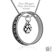 Paw Print Bling with Tiny Tot Paws Necklace