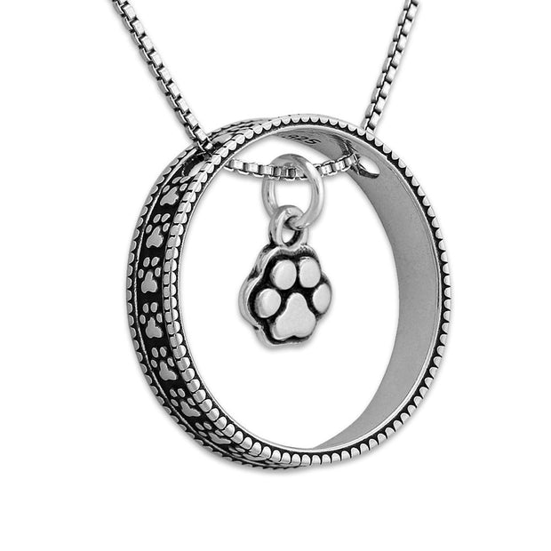 Paw Print Bling with Tiny Paws Necklace