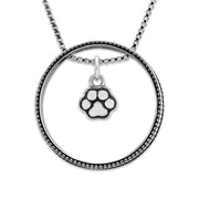 Paw Print Bling with Tiny Paws Necklace